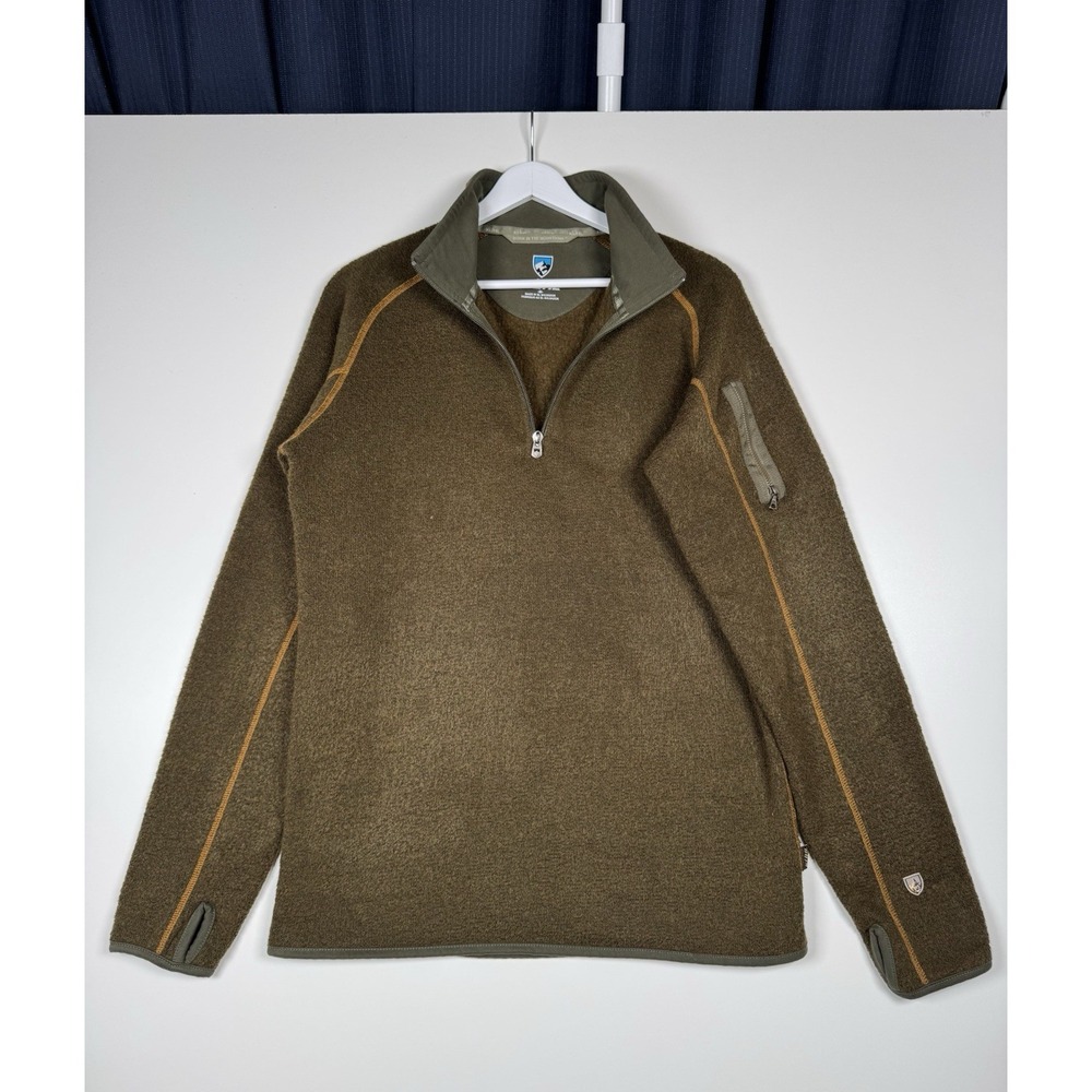 KUHL Thor 1/4 Zip Pullover Fleece Sweater Brown - Men's Medium
